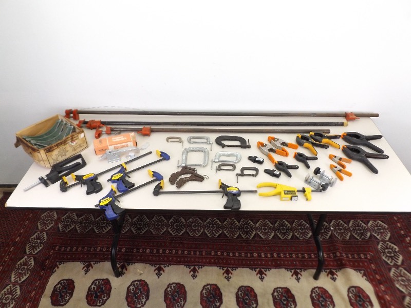 lot 42 image: LARGE lot of Bar Clamps, Clamps, etc.