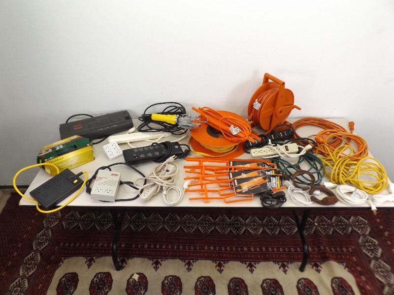 lot 44 image: HUGE Lot of Extension Cords, Power Strips, etc.