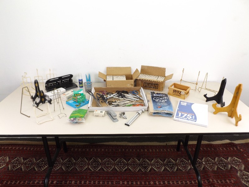 lot 59 image: Large Lot of Scissors, Letter Openers, Office Supplies, etc.