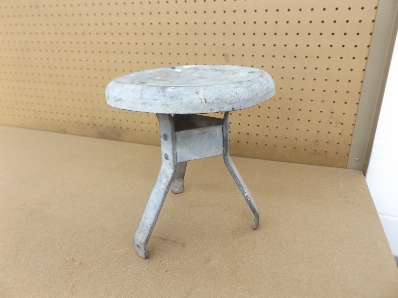lot 63 image: Small Metal Shop Stool