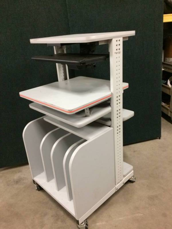 AFC Industries Intellecart Standing Medical Laptop Computer File Storage Desk Workstation