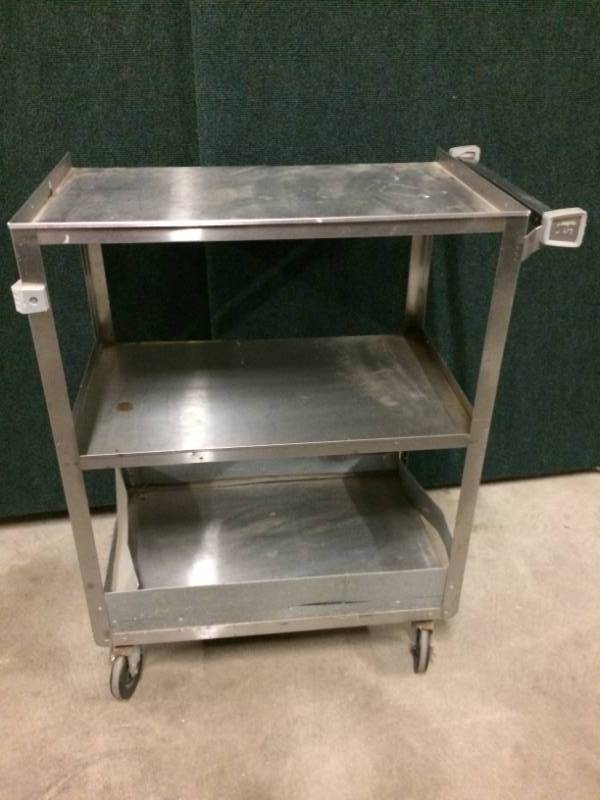 Stainless Steel Mobile Medical Lab Utility Stock Equipment Treatment Cart Trolley