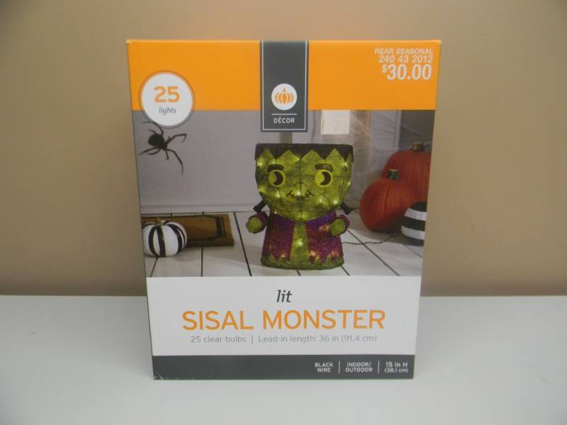 LIT SISAL MONSTER - NEW IN BOX - WORKS - SEE PICTURES
