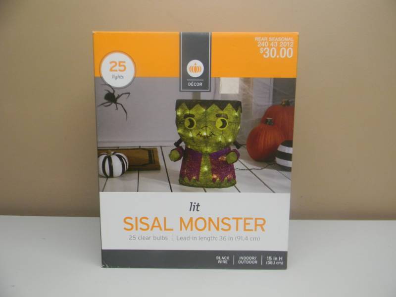 LIT SISAL MONSTER - NEW IN BOX - WORKS - SEE PICTURES