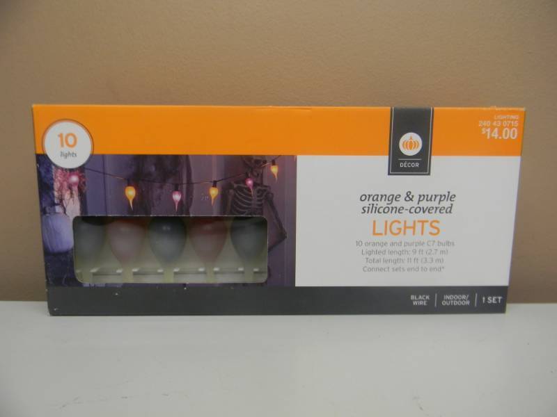 NEW IN BOX ORANGE & PURPLE SILICONE COVERED LIGHTS - WORKS - SEE PICTURES