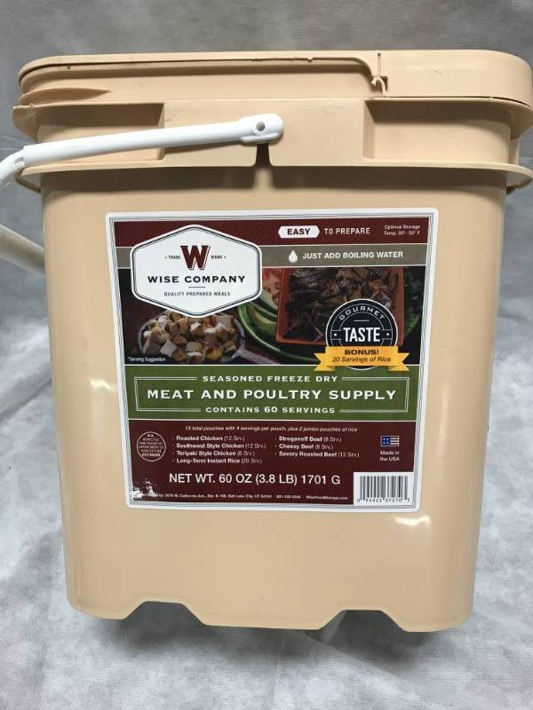lot 11 image: Emergency Survival Food 60 Servings MeatPoultry