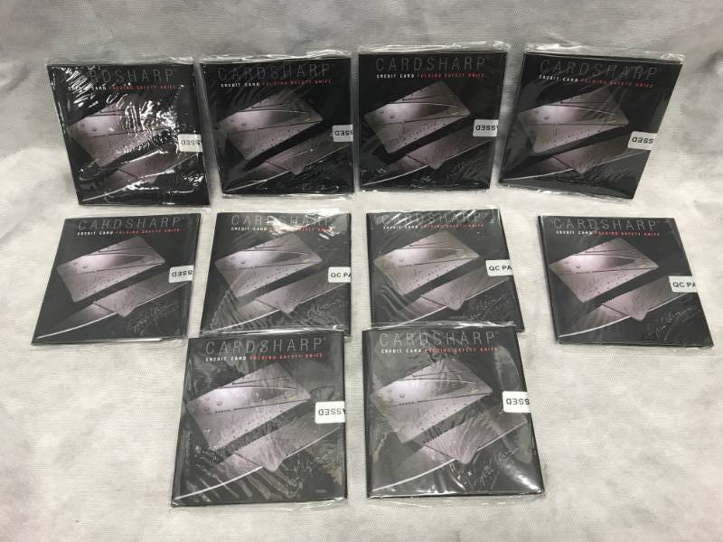 lot 23 image: Lot of 10 Cardsharp Credit Card Knives