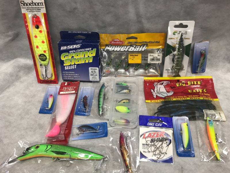 20 pc Fishing Tackle Box Assortment, Brand New Overstock and Salesman  Sample Auction