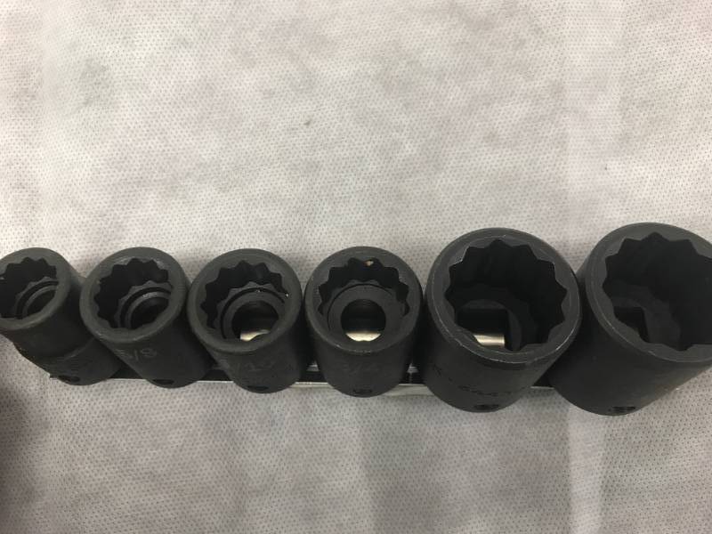 lot 36 image: SK Tools 12 Dr SAE 6 pc Impact Socket Set 916-1