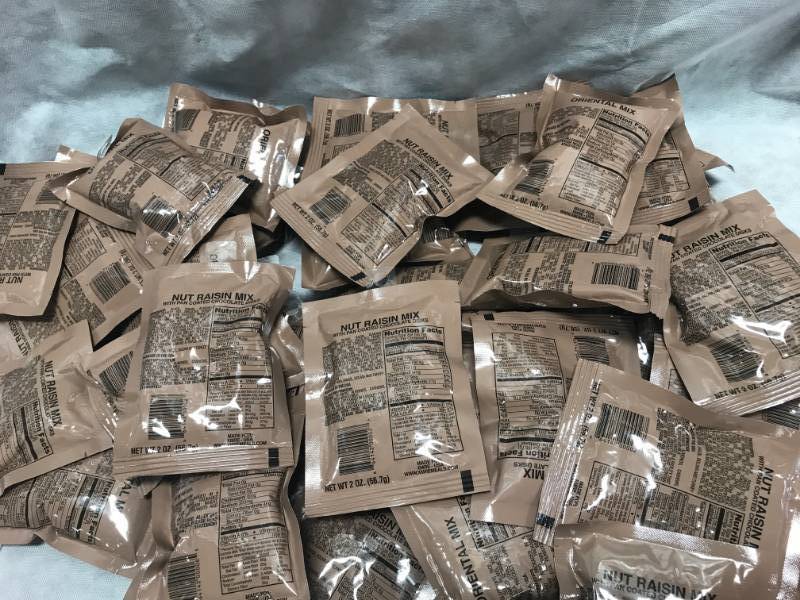 lot 48 image: 40 Bags MRE Snack Mix