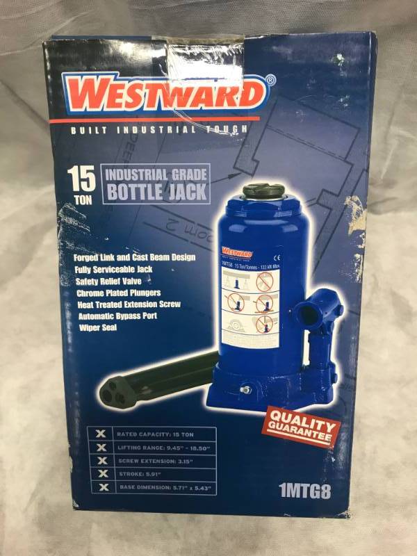 lot 54 image: Westward 15 Ton Industrial Grade Bottle Jack