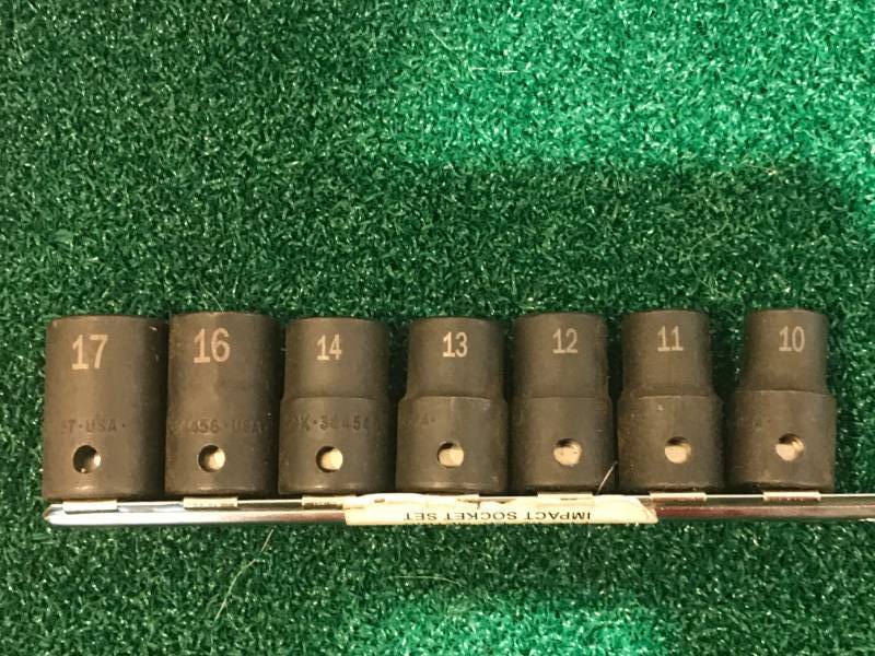 lot 58 image: SK Tools 7pc 12 dr Metric Impact Socket Set