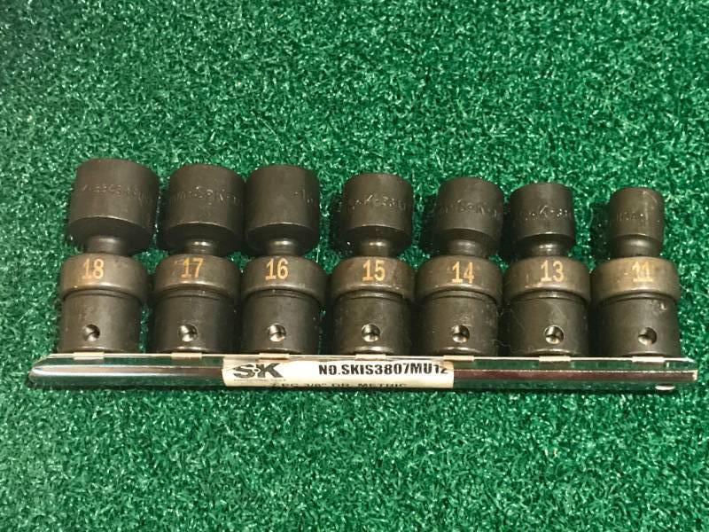 lot 74 image: SK Tools 7pc 38 dr Metric Impact Socket Set