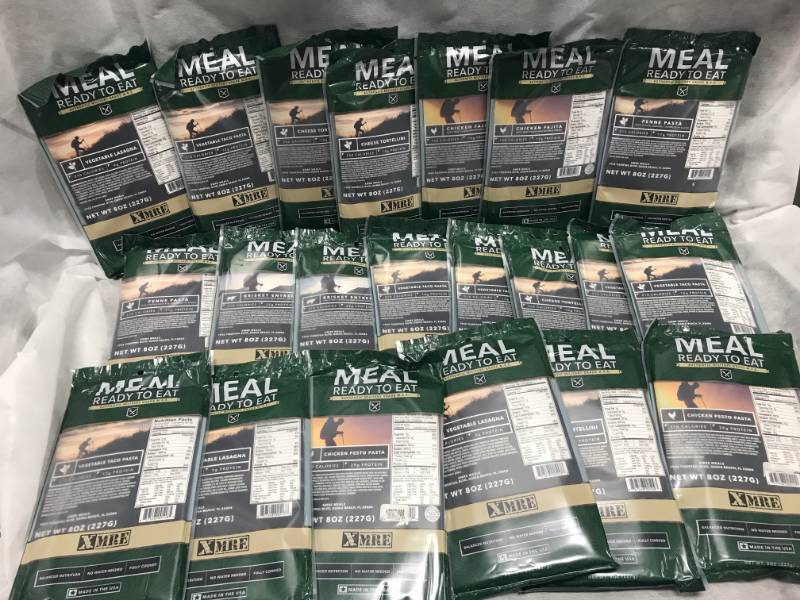lot 81 image: Lot of 21 MRE Meals $126 at retail