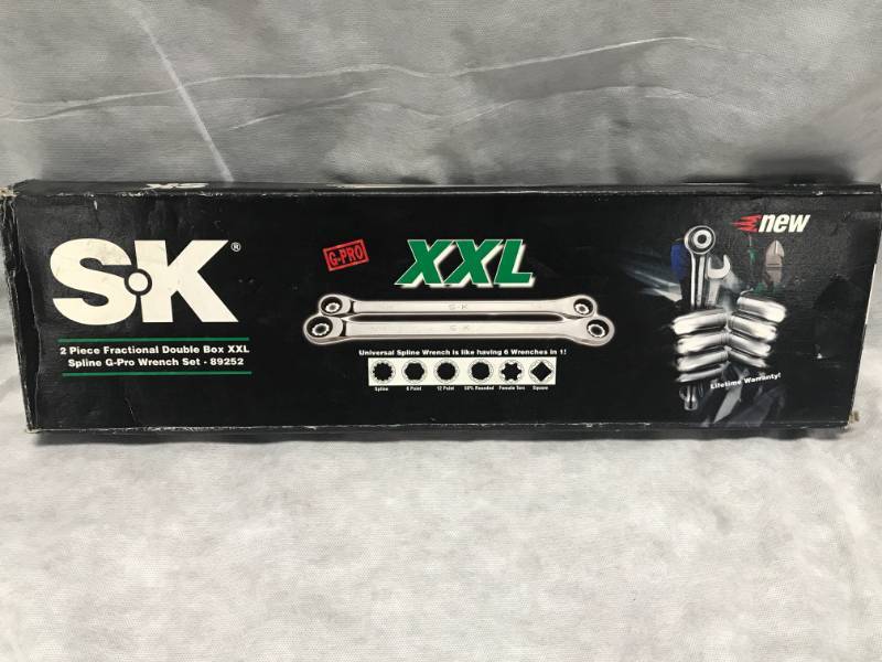 lot 88 image: SK 2pc Double Box XXl Spline G-Pro Wrench Set