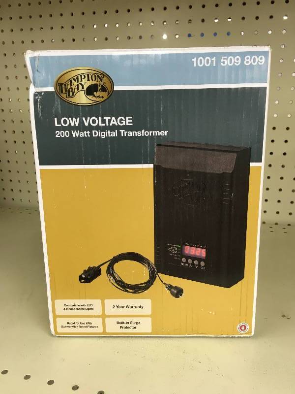 Hampton Bay Low-Voltage 200-Watt Landscape Transformer, Retail $69.97