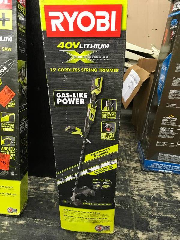 Ryobi 40-Volt Lithium-Ion Cordless Attachment Capable String Trimmer, Retail $149.00