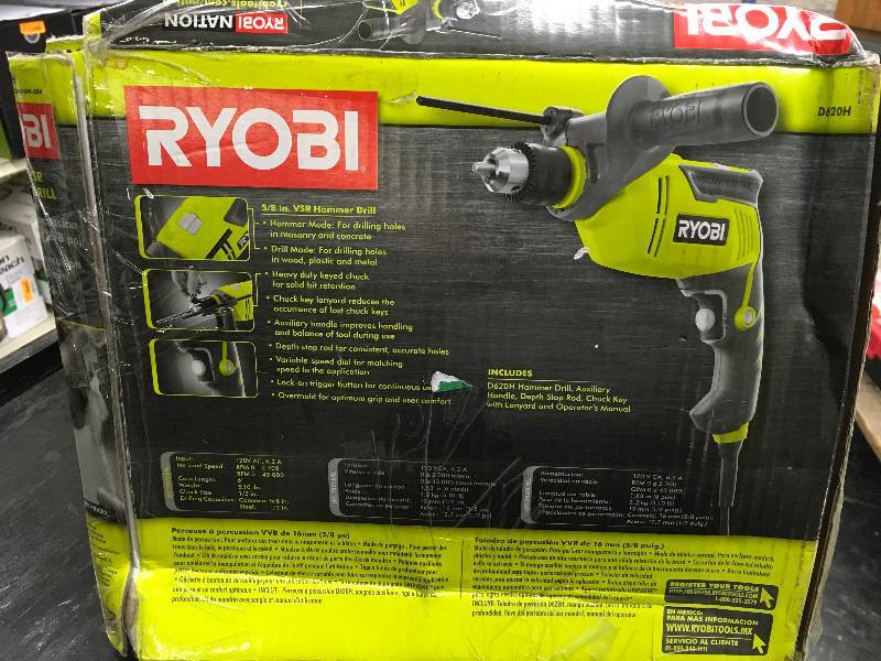 Ryobi 6.2 deals amp hammer drill