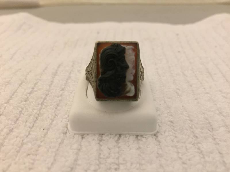 10K Mens White Gold Ring