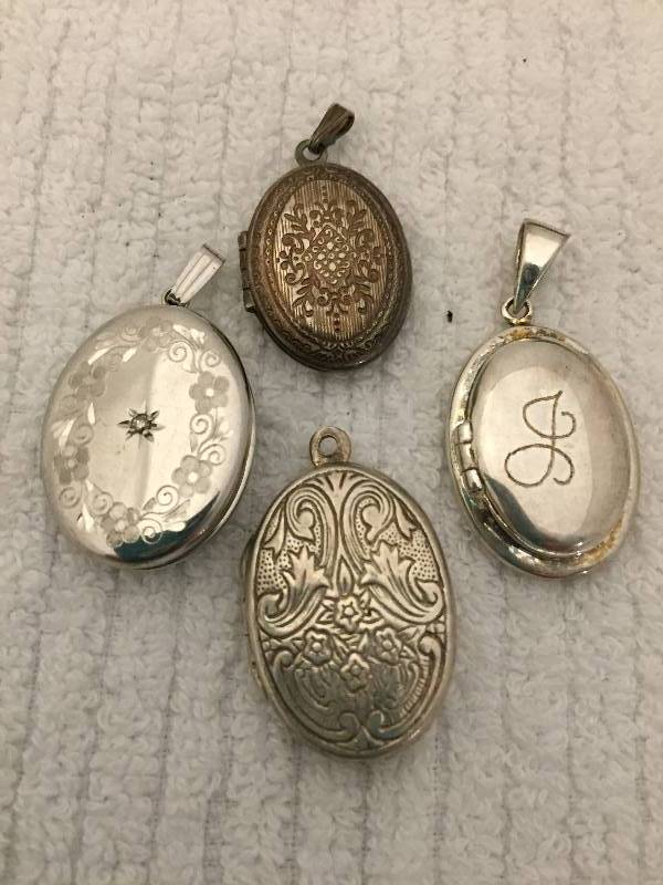 4 Sterling Silver Lockets