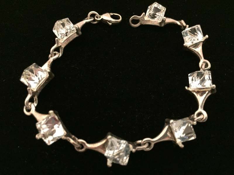 Sterling Silver Crystal Bracelet