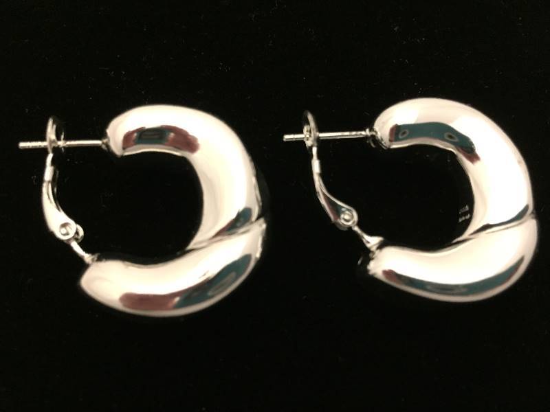 Sterling Silver Hoops - Wide Chunky