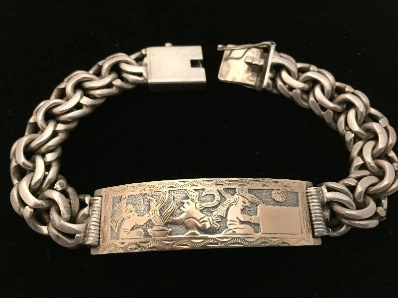 Heavy Sterling Silver Chain Bracelet