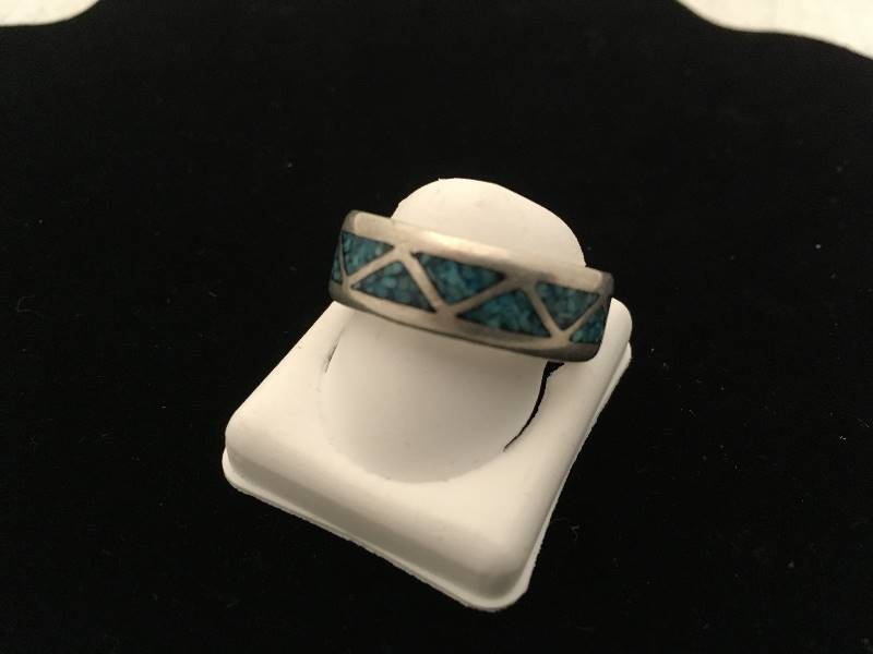Sterling Silver Turquoise Band Ring