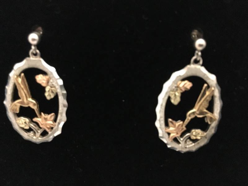Sterling Silver & 10K Gold Pierced Earrings