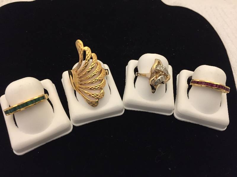 Sterling Silver Rings - Gold Overlay