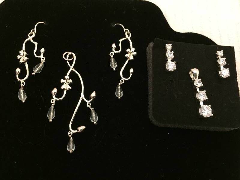 Sterling Silver Pendant & Earring Sets