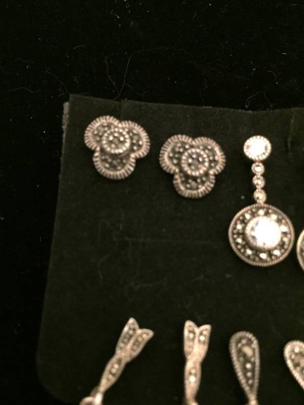 Sterling Silver Marcasite Earrings