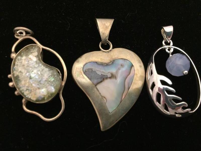 Sterling Silver Pendants - qty 3