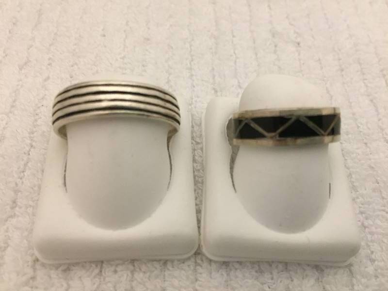 Two Sterling Silver Band Rings