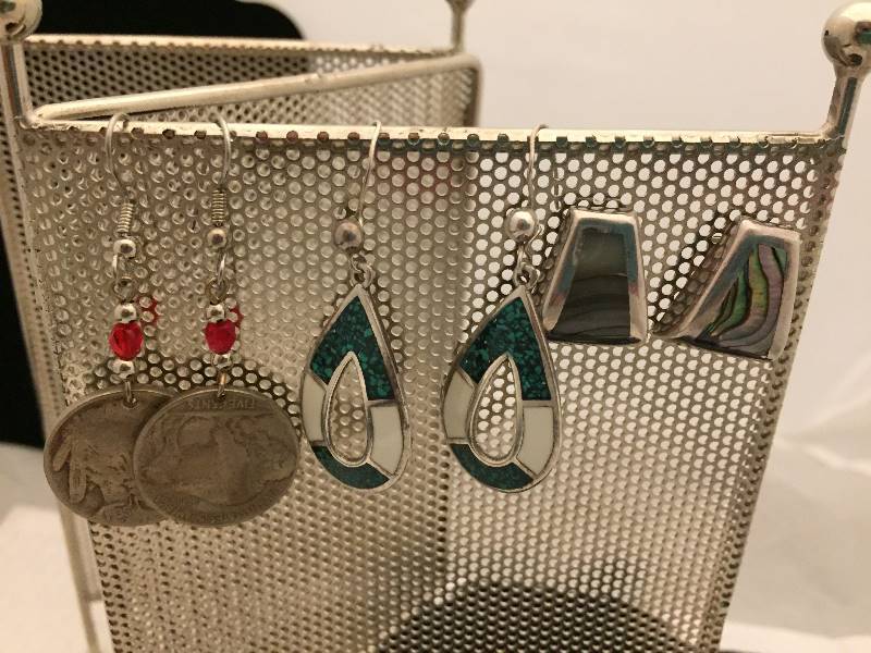 Sterling Silver Pierced Earrings - Buffalo Nickles