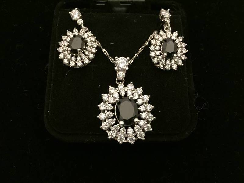 Sterling Silver Necklace & Earrings Set