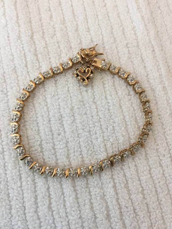 Sterling Silver & Gold Overlay Bracelet