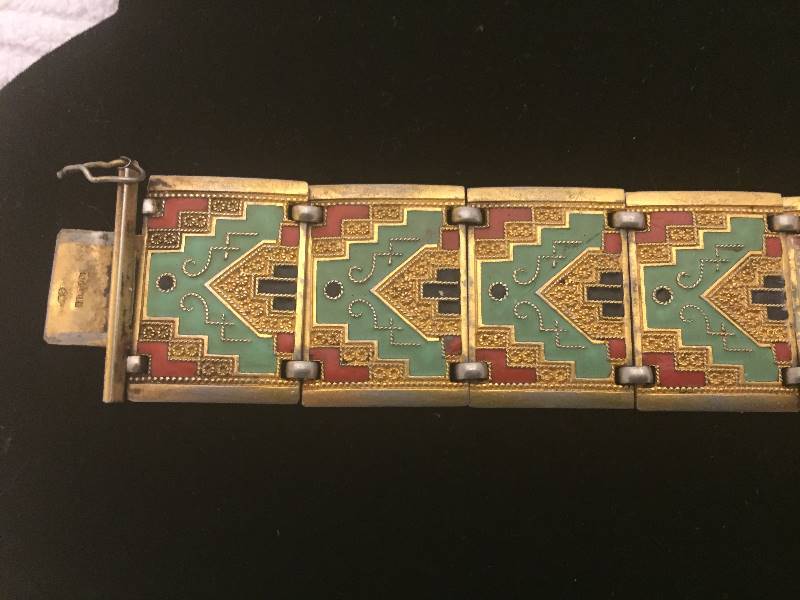 Art Deco Style Link Bracelet