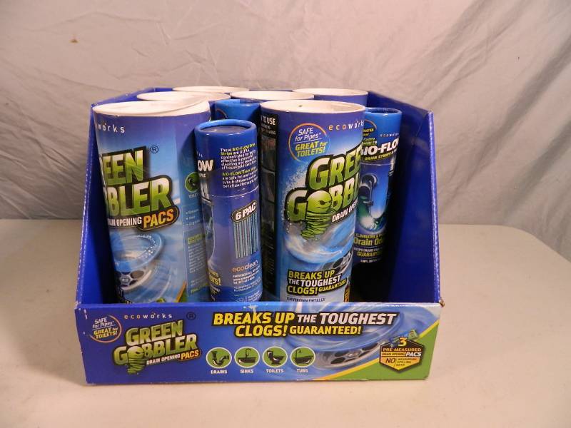 lot 17 image: New Case of Green Gobbler Drain Opener