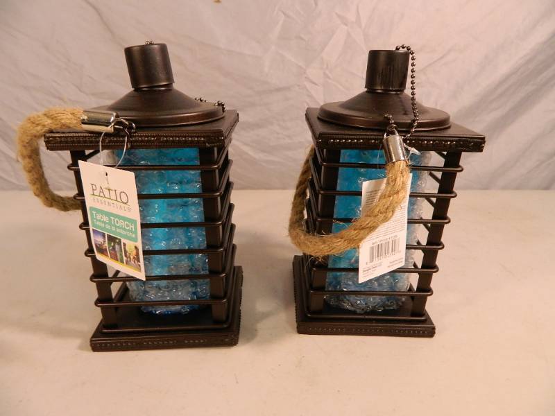 lot 42 image: 2 New Patio Essentials Table Torch Lanterns