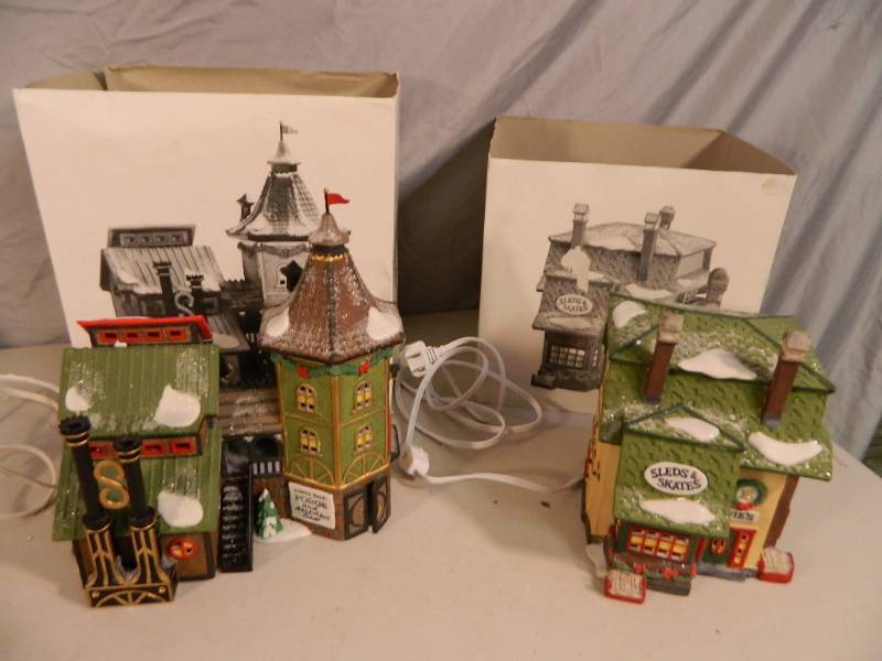 lot 99 image: Two Dept 56 North Pole Series Buildings