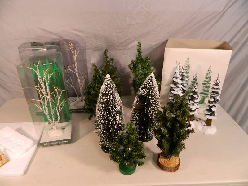 lot 109 image: Lot of Dept 56 Village Trees