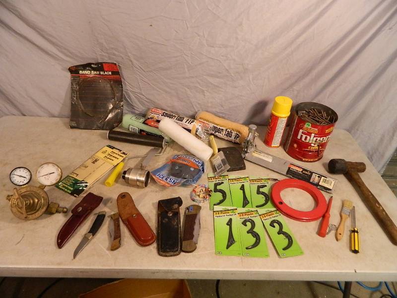 lot 115 image: Hardware, Pocket Knives, Tools, Etc