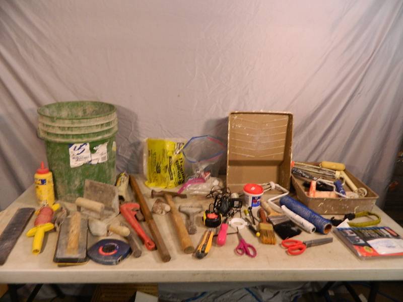 lot 141 image: Concrete Tools, Paint Supplies, Etc