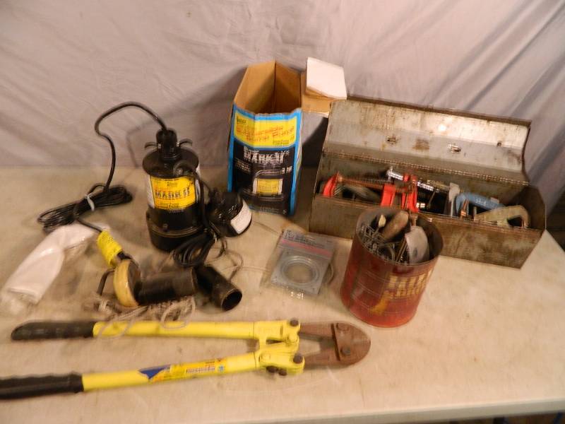 lot 155 image: Clamps, Sump Pump, Etc