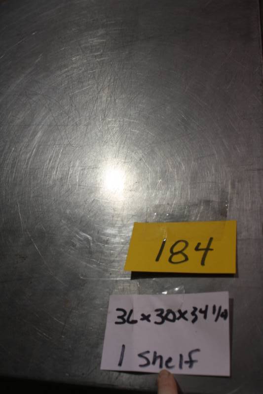 lot 184 image: Stainless Table 36x30x34.25 1 Shelf