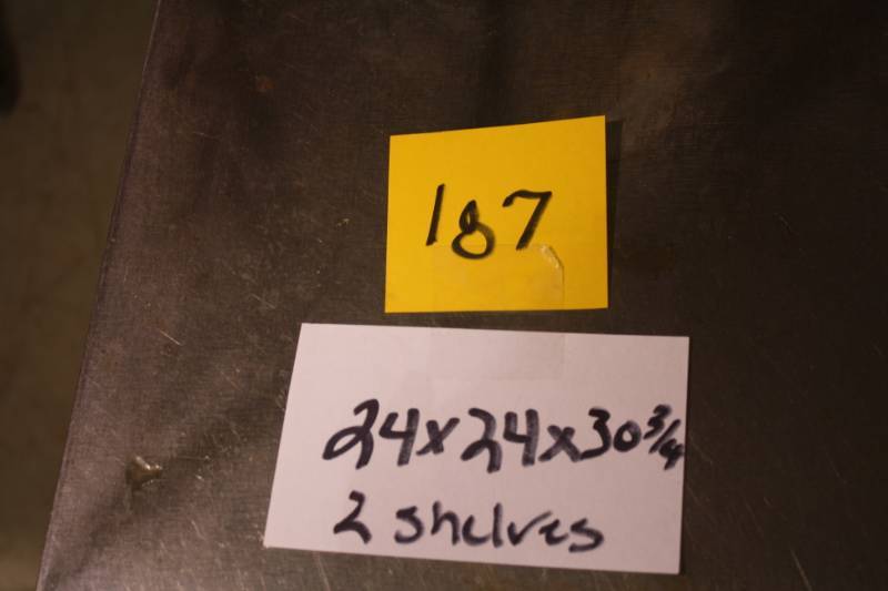 lot 187 image: Stainless Cabinet 24x24x30.75 2 Shelves