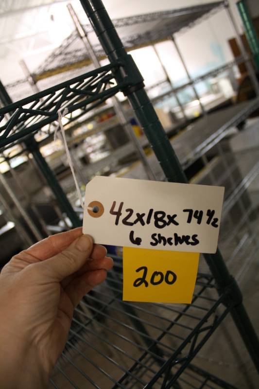 lot 200 image: Epoxy Coated Shelving