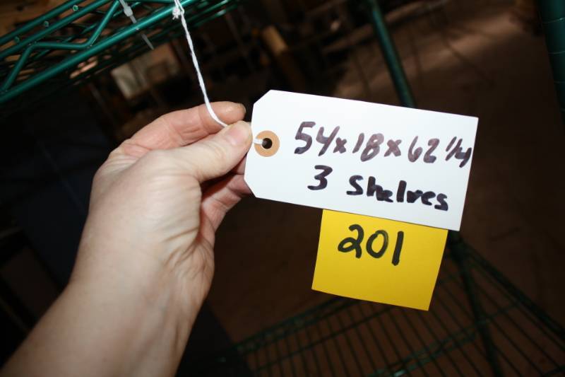 lot 201 image: Epoxy Coated Shelving