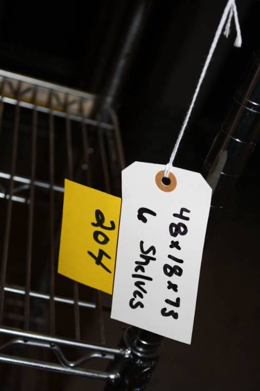 lot 204 image: Chrome Shelving